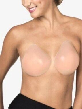 Fashion Forms Women’s Lift It Up Plunge Bra Strapless Translucent Size H NEW